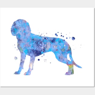 Bavarian Mountain Hound Dog Watercolor Painting Posters and Art